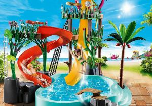 PLAYMOBIL FAMILY FUN WATER PARK WITH SLIDES 