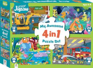 ΠΑΙΔΙΚΟ PUZZLE AWESOME 4 IN 1 120PCS ΓΙΑ 4+ ΕΤΩΝ HINKLER