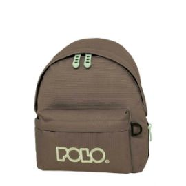 POLO MINI ΣΧΟΛΙΚΗ ΤΣΑΝΤΑ ΠΛΑΤΗΣ ΝΗΠΙΑΓΩΓΕΙΟΥ ΓΚΡΙ ΜΕ ΘΗΚΗ ΓΙΑ ΠΑΓΟΥΡΙ 7.5LT 2025