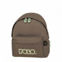 POLO MINI ΣΧΟΛΙΚΗ ΤΣΑΝΤΑ ΠΛΑΤΗΣ ΝΗΠΙΑΓΩΓΕΙΟΥ ΓΚΡΙ ΜΕ ΘΗΚΗ ΓΙΑ ΠΑΓΟΥΡΙ 7.5LT 2025