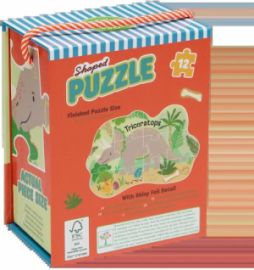  ΠΑΙΔΙΚΟ PUZZLE 12PCS FLOSS & ROCK ΜΕ ΣΧΗΜΑ DINO 52P6274