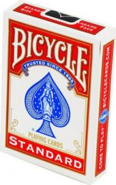 BICYCLE RIDER BACK INTERNATIONAL STANDARD INDEX ΤΡΑΠΟΥΛΑ ΠΛΑΣΤΙΚΟΠΟΙΗΜΕΝΗ ΚΟΚΚΙΝΗ