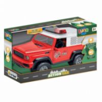 ΟΧΗΜΑ ΤΖΙΠ ΠΥΡΟΣΒΕΣΤΙΚΗ FRICTION LUNA TOYS 1:16, ΜΕ ΦΩΣ ΚΑΙ ΗΧΟ 28,5X12,5X17,5 ΕΚ.