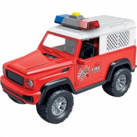 ΟΧΗΜΑ ΤΖΙΠ ΠΥΡΟΣΒΕΣΤΙΚΗ FRICTION LUNA TOYS 1:16, ΜΕ ΦΩΣ ΚΑΙ ΗΧΟ 28,5X12,5X17,5 ΕΚ.