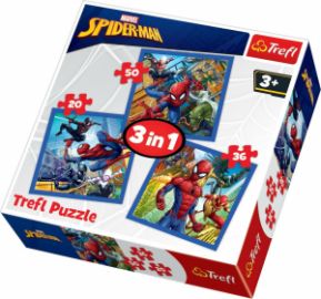 ΠΑΙΔΙΚΟ PUZZLE SPIDERMAN 3 IN 1 (20-36-50 PCS) ΓΙΑ 3+ ΕΤΩΝ TREFL