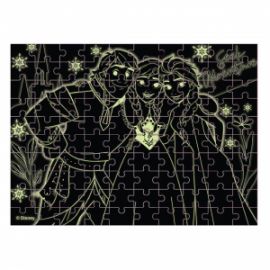 ΠΑΖΛ ΧΡΩΜΑΤΙΣΜΟΥ 2 ΟΨΕΩΝ DISNEY FROZEN LUNA TOYS GLOW IN THE DARK 100ΤΕΜ 48X34ΕΚ.