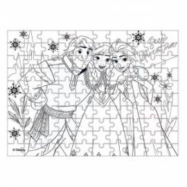 ΠΑΖΛ ΧΡΩΜΑΤΙΣΜΟΥ 2 ΟΨΕΩΝ DISNEY FROZEN LUNA TOYS GLOW IN THE DARK 100ΤΕΜ 48X34ΕΚ.