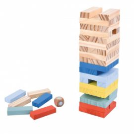 ΠΥΡΓΟΣ ΙΣΟΡΡΟΠΙΑΣ ΞΥΛΙΝΟΣ LUNA TOYS ΜΕ 57 ΤΟΥΒΛΑΚΙΑ