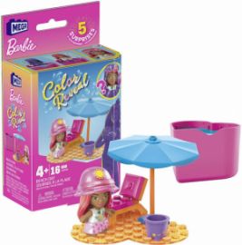 MEGA BLOKS ΤΟΥΒΛΑΚΙΑ BARBIE BEACH DAY COLOR REVEAL ΓΙΑ 4+ ΕΤΩΝ 16ΤΜΧ