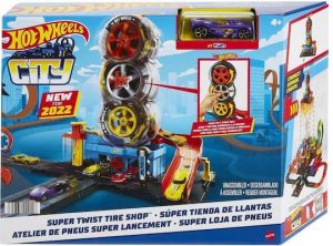 HOT WHEELS ΠΙΣΤΑ CITY SUPER TWIST TIRE SHOP ΓΙΑ 5+ ΕΤΩΝ HDP02