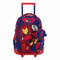  ΣΧΟΛΙΚΗ ΤΣΑΝΤΑ ΤΡΟΛΕΙ ΔΗΜΟΤΙΚΟΥ AVENGERS IRON MAN BLUE MUST TEAM 3 ΘΗΚΕΣ 000506377 