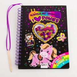  SCRATCH ART SPARKLES: PONIES SCR-11