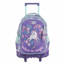  ΣΧΟΛΙΚΗ ΤΣΑΝΤΑ ΤΡΟΛΕΙ ΔΗΜΟΤΙΚΟΥ MUST TEAM PURPLE UNICORN 3 ΘΗΚΕΣ 000587627