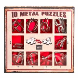  10 METAL PUZZLES- RED SET 10-R