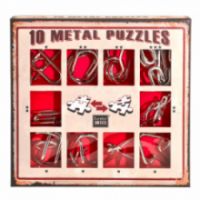  10 METAL PUZZLES- RED SET 10-R