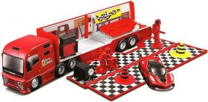BBURAGO FERRARI RACING ΣΕΤ ΜΕ ΦΟΡΤΗΓΟ 1:43 ΓΙΑ 3+ ΕΤΩΝ #18-31202