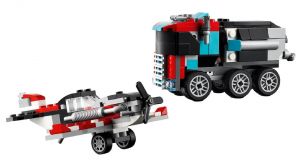 LEGO CREATOR FLATBED TRUCK WITH HELICOPTER 31146 